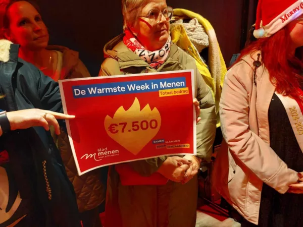 Warmste Week 24 - Bekendmaking totaalbedrag na 5 dagen Warmste Week in Menen