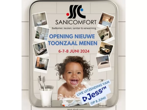 Jess FM op zaterdag 8 juni live te gast bij Sanicomfort