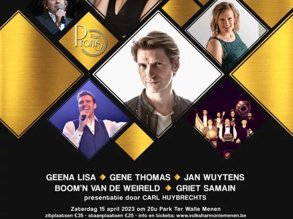 Geena Lisa en Gene Thomas headliners op ParkProms georganiseerd door Koninklijke Volksharmonie Sint-Jozef