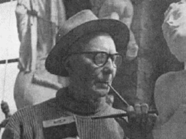 Huldiging beeldhouwer Gustaaf Delafontaine