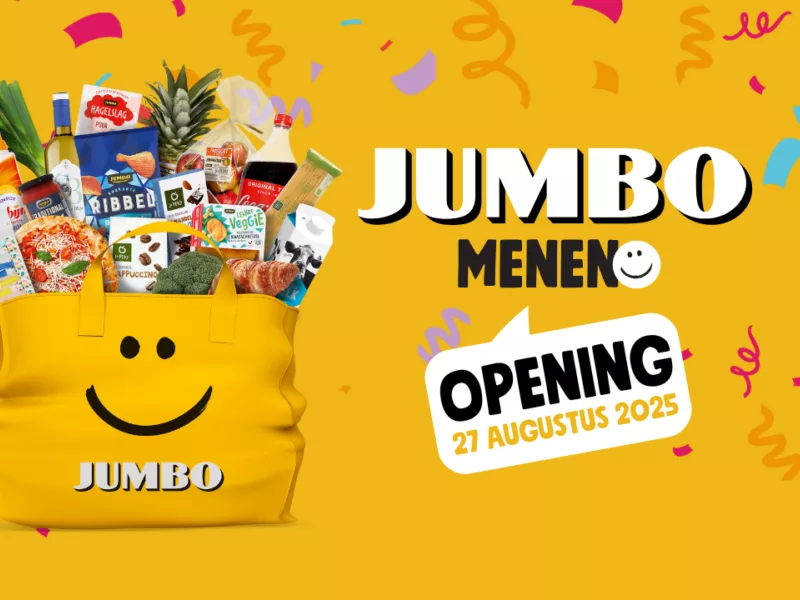 Jess FM live op opening Jumbo in Menen