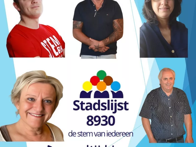 VK24 Menen - Stadslijst Menen trekt met 5 kandidaten naar de kiezer