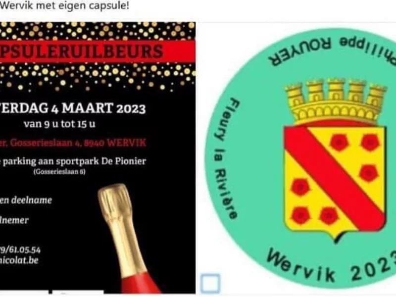Ruilbeurs champagnecapsules in buurthuis De Kier