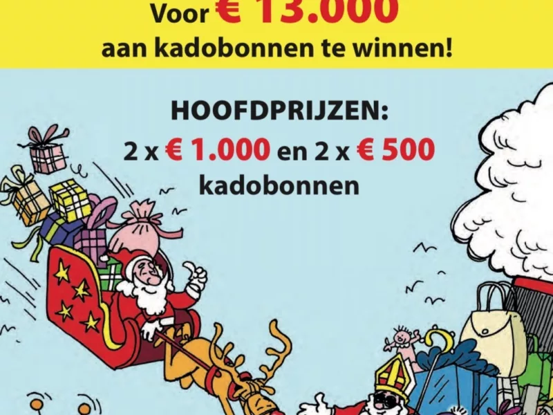 Voor 13.000 euro kadobonnen tijdens eindejaarsactie Wervik-Geluwe