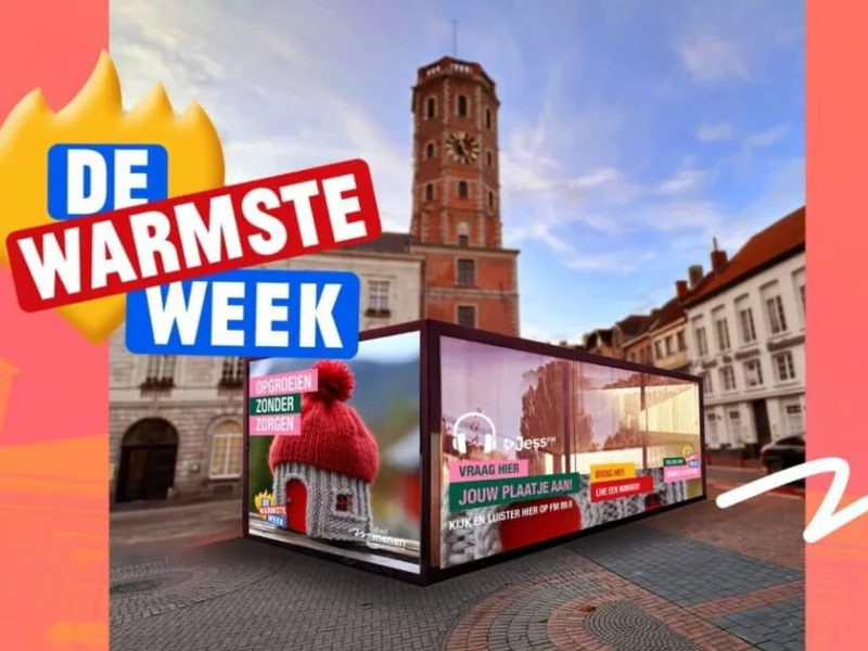 Terug live radio vanuit glazen huis tijdens De Warmste Week in Menen